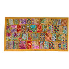 Rastogi Handicrafts Handgefertigter indischer Wandbehang, Patchwork-Wandteppich, Vintage-Stil, 50,8 x 101,6 cm