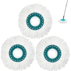 DLAIMI 3 papildspalvas, Mikrofaser, saderīgas ar Leifheit Clean Twist Disc Mop System Wischmopp, lieliski atjaunotas un izturīgas.