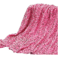 DMiotech 5 Yard Pink Sequin Fabric Velvet Glitter Iridescent Bling 4ft platums DIY Šūšanas galdauts fona apģērbu kleita