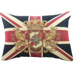 Evans Lichfield Union Jack Lion spalvu pildīts spilvens, kokvilna, daudzkrāsains, 46 x 32 cm