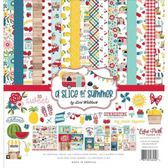 Echo Park Paper Company SOS241016 A Slice Of Summer Collection Kit Papīra komplekts, 12 x 12 collas