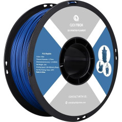 QIDI TECH PLA Rapido Filament 1,75 mm, 3D printeru filaments PLA, piemērots ātrdarbīgai drukāšanai, PLA filaments 1,75 vairumam FDM 3D printeru, 1 kg spole, zils