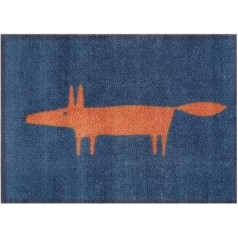 Bruņurupuču paklājs SCION LIVING COLLECTION FOX NAVY BLUE FOX DOORMAT ABSORBENTS 60 cm X 85 cm