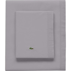 Lacoste 100% kokvilnas Percale spilvenu pārvalki Pair Plain Sleet Standard