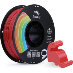 Creality Ender PLA+ filaments 3D printeriem, 1,75 mm 3D drukas filaments, 1 kg spole, izmēru precizitāte +/- 0,02 mm, piemērots vairumam FDM 3D printeru, sarkans