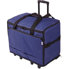 Šūšana tiešsaistē Extra große Nähmaschinen-Trolley-Tasche auf Rollen aus strapazierfähigem Stoff in Marineblau, 63 x 43 x 30 cm, Birke 006107/NAVY