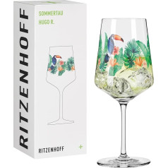 RITZENHOFF 2931013 Aperitīva glāze 500 ml - Vasaras Tau sērija - Motivs Nr. 13 ar krāsainu tuksanu - Ražots Vācijā