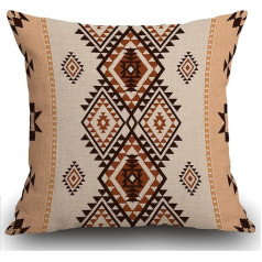 Smooffly amerikāņu indiāņu indiāņu Aztec Navajo spilvens Case Home Decor standarta izmēra spilvenu pārvalks 18x18 collu