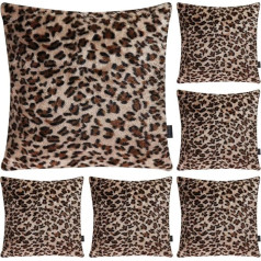 Leoparda drukas spilvenu pārvalki Mīksts plīša dzīvnieku mākslīgās kažokādas dekoratīvs iemest spilvenu lietu Home Decor spilvena pārvalks 20x20 collu (tikai gadījumā)