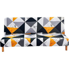 ele ELEOPTION Dīvāna pārvalks bez roku balstiem, moderns apdrukas dīvāna pārvalks 3 sēdvietām bez roku balstiem Stretch Couch Cover Bez roku dīvāna gultas pārvalks izvelkamam dīvānam bez roku balstiem, 180-210 cm