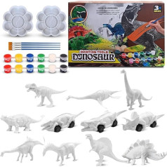 Dinosaur Painting Set with 11 Figures for Painting Kids Gift for Kids 7 Years 8 9 10 Gifts for 8 Year Old Kids 6 Years 7 8 9 10 Years Dinosaur Toys Kids 4