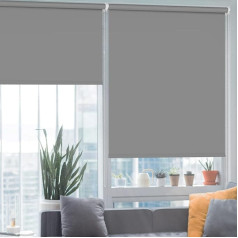 HIDODO Thermal Roller Blind, logu rullo žalūzijas, aptumšojošas rullo žalūzijas logiem, UV aizsardzība, auduma rullo žalūzijas mājai, birojam, guļamistabai, virtuvei un durvīm, 61 x 183 cm, pelēkas krāsas