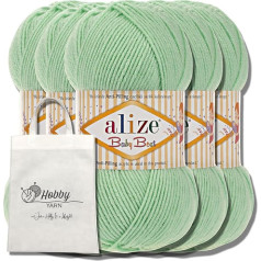 Hobby YARN Alize Baby Best Batik 5 x 100 g Turcijas augstākās kvalitātes bērnu vilnas (Ta. Verde | 41)