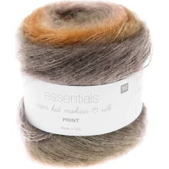 Super Kid Mohair Loves Silk Print, Rico 009 Terra