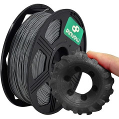 Pinuotu OYI OYI YOYI 3D printera filaments, 95A TPU filaments, 1,75 mm elastīgs filaments, 0,8 kg spole, izmēru precizitāte +/- 0,03 mm, mīksts TPU filaments ar augstu elastību (pelēks)