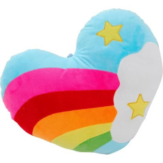 Toyvian Heart Throw spilvens Ziemassvētku dekoratīvie spilveni Rainbow Heart formas spilvens Cute Plush Heart spilvens Valentīna diena Room Decor Dāvana bērniem vai pieaugušajiem