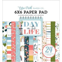 Echo Park divpusējā papīra blociņš 6 x 6 collas, 24 gab -Day In The Life - DL260023