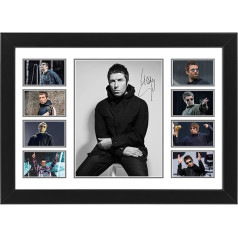 Liam Gallagher Autograph Collage Poster Print Limited Edition Music Art for Wall Decoration and Collectibles Office Home Wall Art Memorabilia Music Art (Framed, A4 (30x20cm))