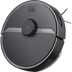 Roborock S6 Pure putekļsūcējs un mopēšanas robots (sūkšanas jauda 2000 Pa, 180 min akumulatora darbības laiks, 460 ml putekļu tvertne, 180 ml ūdens tvertne, 69 dB skaļums, adaptīvais maršruta algoritms, lietotnes/balsa vadība), melns