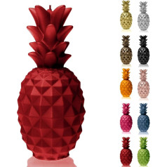 Candellana Pineapple parafīna svece 100 x 100 x 210 mm - Sarkana dekoratīvā svece - Dekoratīvās sveces - Dekoratīvās sveces dāvana - Dekoratīvās sveces - Dekoratīvās sveces - Sveces dekorēšanai