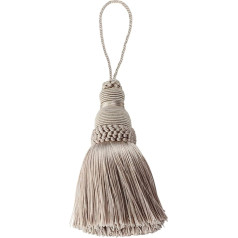 Fransenborte 4 stücke Quasten Fransen Anhänger Hängende Seil Quaste Fringe Quaste Trim Dekoration Key Quasten für DIY Verzierungen Vorhang Zubehör Quaste Fransen (Color : Khaki)