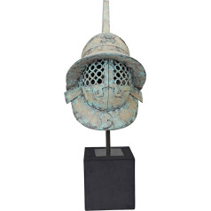 Design Toscano Pompeii Antiker römischer Gladiatoren-Helm aus Pompei, skulptūra, metāls, melns, 37 x 29 x 73,5 cm