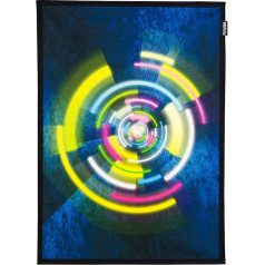 PSYWORK Black Light Fabric Plakāts Neon Tunnel Trip 0,5 x 0,7 m UV-Active Fluorescent Wall Hanging Fabric Banner Plakāts Wall Art Print Dekoratīvie attēlu apdare gobelēns