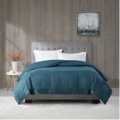 Madison Park Down Alternative Comforter Hipoalerģisks 3M Scotchgard Stain Resistant Guļamistabas gultas piederumi Standard Double Windom Teal