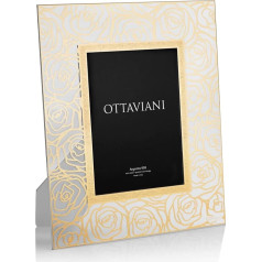 Ottaviani Rose Collection Crystal and Gold Leaf Technology Zelta folijas fotorāmis 13 x 18 cm