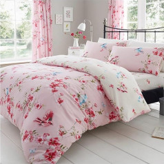 GC GAVENO CAVAILIA Bettbezug mit Kissenbezügen, Bettbezug aus Polyester-Baumwoll-Mischgewebe, für King-Size-Betten, Rosa (230 x 220cm)