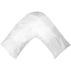 Gyulin Silky Soft Satin Envelope Style Cover V Shape/Tri/Boomerang spilvena pārvalks ortopēdiskajam/grūtniecības/barošanas spilvena pārvalkam, tikai bez ieliktņa, balts