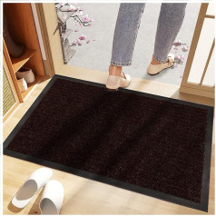 Venuso Dirt Trapper Mat Outdoor 50x80cm āra ieejas durvju paklājs Mazgājams iekštelpu ārdurvju paklājs ar gumijas pamatni, brūns