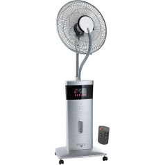 Sichler Haushaltsgeräte dzesēšanas ventilators: dzesēšanas ventilators ar smidzināšanas miglu un jonizatoru, 100 W (Grīdas ventilators ar miglu, miglas ventilators, tālvadības pults)