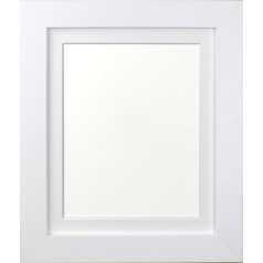 FRAMEES BY POST London Photo Frame Wood White 21 x 10 for 3 Images 7 x 5 Inches