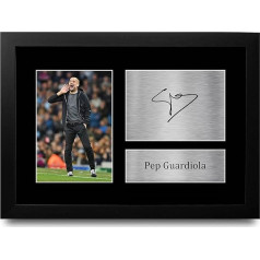 HWC Trading Pep Guardiola A4 Framed parakstīts drukāts Autographs Picture Print Photo Display Gift Manchester City futbola faniem