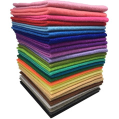 UPKOCH 28 gabali 30 x 30 cm biezas mīkstas filca loksnes asorti krāsas filca iepakojums amatniecības šūšanas kvadrāti neausts audums