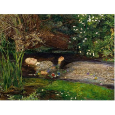 Attēlotājmākslas izdrukas John Everett Millais Ophelia Canvas Art Print 18 x 24 collas