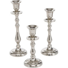 WHW Whole House Worlds Americana 3 Piece Aluminum Candle Holder Set, Various Sizes 9