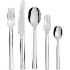 Alessi REB09S5 OVALE Besteckgarnitur 5.TLG. Edelstahl glänzend poliert,Einheiten