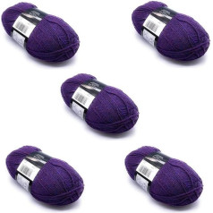 Cygnet Doppelstrickwolle, 100 g, Violett, 5 Stück