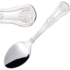 Kings Pattern galda piederumi Nerūsējošā tērauda restorāna nazis dakša dakša karote Zupas karote - 12/6 gabalu iepakojums (Kings Teaspoon, 6 gabali)