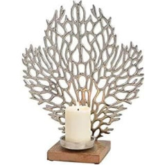 Wurm Beautiful Elegant Candle Holder Coral Aluminium Mango Wood высотой 40 см