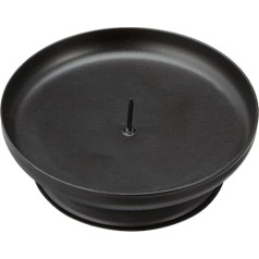 Genware NEV-PCH7 Black Pillar Candle Holder 75mm Diameter