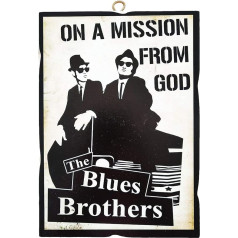 KUSTOM ART The Blues Brothers Collection Vintage stila koka attēlu drukas mājas restorāns picērija traktors bārs viesnīca liels 30x40cm