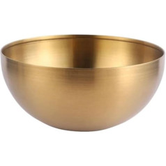 Nerūsējošā tērauda salātu bļodas ietilpības korejiešu zupa rīsu nūdeles Ramen Bowl Pārtikas konteiners Gold 20x9cm