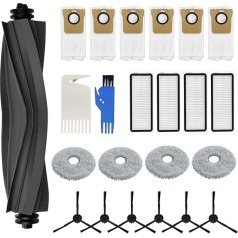 ‎Yeerain Yeerain 23 Piece Accessory Set for Dreame L20 Ultra, запасные части, 1 роликовая щетка, 4 фильтра, 4 салфетки, 6 боковых щеток, 6 мешков для сбора пыли, 2 щетки для