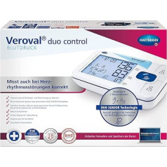 Veroval duo control medium asinsspiediena mērītājs augšdelma sirds ritma traucējumu noteikšanai, manšetes sēdekļa vadība, miera indikators, ar programmatūru