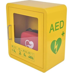 XGHDPBM AED-Defibrillator-Aufbewahrungsschrank, wandmontierte AED-Defibrillationsalarmbox aus Stahl, abgerundetes Eckendesign for mehr Sicherheit, for das Home-Office, Krankenhaus