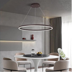 Piekaramais apgaismojums Moderns ēdamgalds LED piekaramā lampa Ring piekaramā lampa ar tālvadības pulti Dimmable Lighting Restorāna piekaramā gaisma Regulējams augstums dzīvojamā istaba Virtuves ēdamistaba Lustra