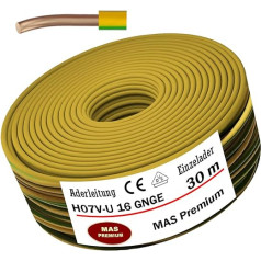 MAS-Premium no 5 līdz 100 m Kabeļu serdeņu viendzīsla H07 V-U 1 x 16 mm² brūns viendzīslas ciets (30 m)